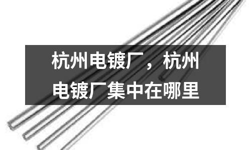 杭州电镀厂，杭州电镀厂集中在哪里