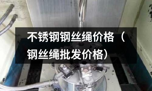 不锈钢钢丝绳价格（钢丝绳批发价格）