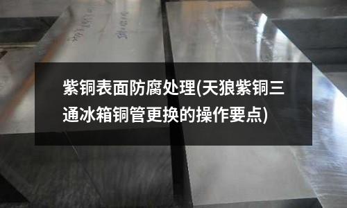 紫铜表面防腐处理(天狼紫铜三通冰箱铜管更换的操作要点)