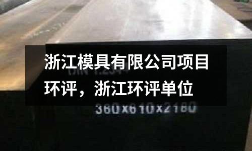 浙江模具有限公司项目环评，浙江环评单位